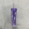 AS Acrylic plastic slim tumbler with straw in bulk acrylic cup Custom Eco Acrylic Plastic Shimmer Drink Tumblers with Straw